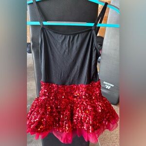 Weissman Dance Costume Dress Red and Black Large Child